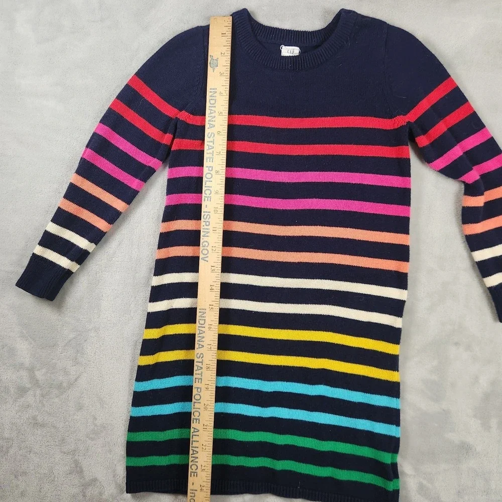 Baby Gap Y2K Multicolor Stripe Sweater Dress Toddler Girl Size 5T 2000s Knit
